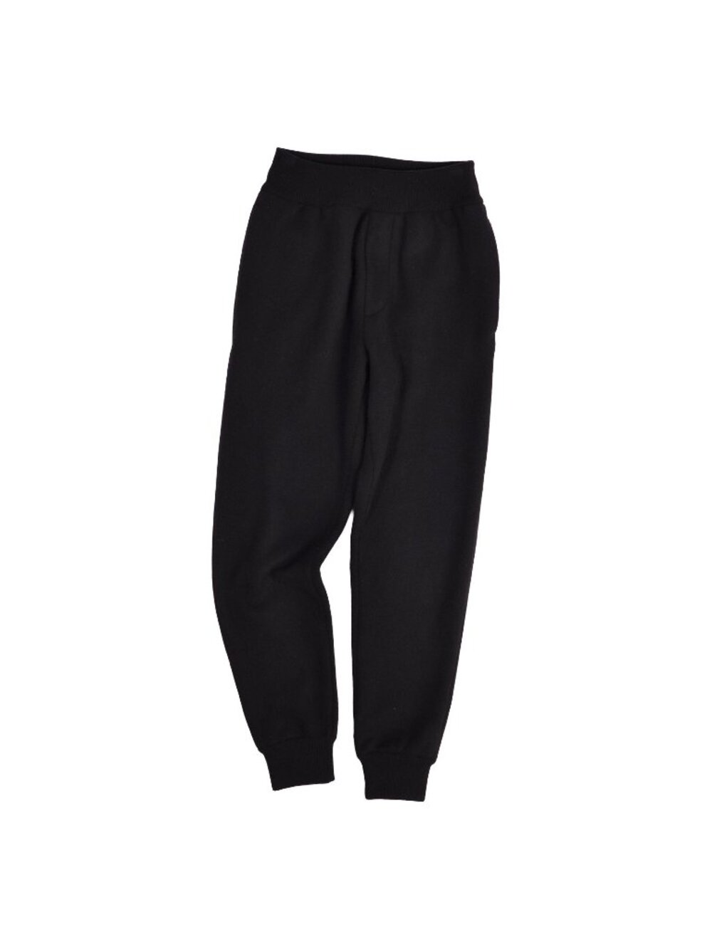 Prada Pants Knit Long Easy Wool Cashmere Black 44